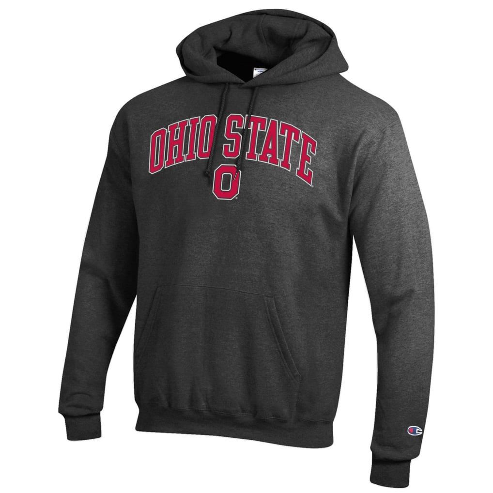  Ohio State Buckeyes Champion Arched Logo Fleece Pullover Hoodie - Charcoal